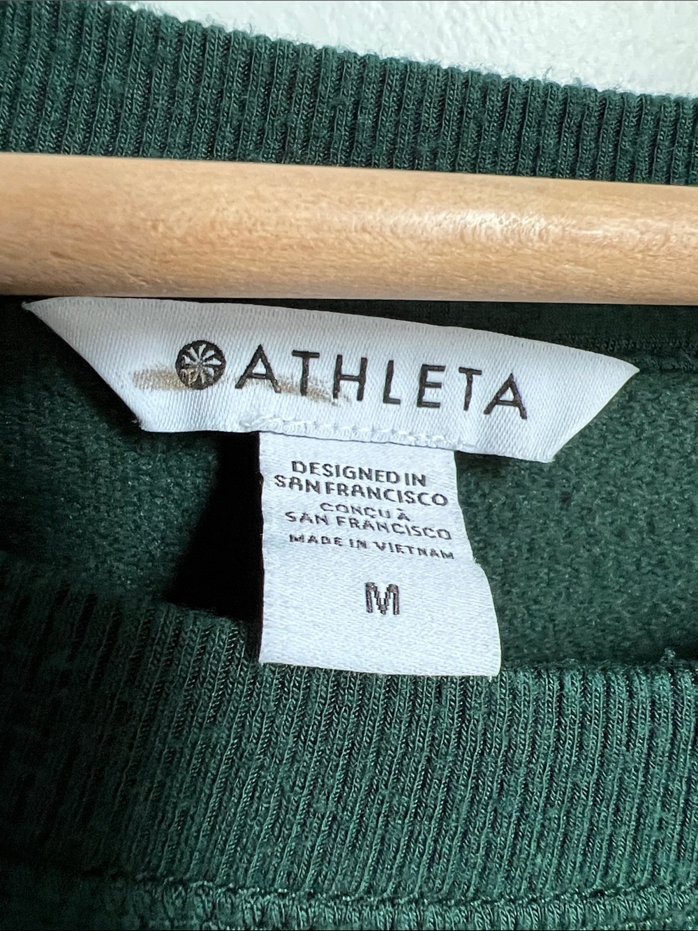 Athleta | Forest Green Lightweight Slouchy Loungewear Oversized Sweatshirt Sz M - Picture 3 of 17